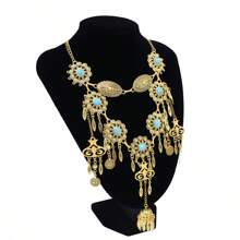 1 pièce Collier long style vintage européen et américain multicouche avec glands, accessoire de mode pour resort balnéaire