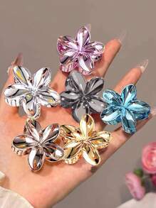 Set de 2 pinzas de pelo con flor de acrílico degradado elegante y pequeño, accesorios de peinado chic para recogido de mujer, regalos del Día de San Valentín, pinzas de pelo, sujetadores de pelo, pinzas de pelo