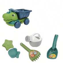 Juego de vehículos de ingeniería de dinosaurios, juguetes de playa para niños y niñas, divertido coche de juguete.