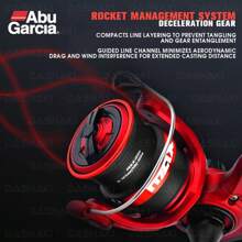 ABUGARCIA Carretes de pesca Black Max SX de Abu Garcia 2025, con bobina de metal, relación de engranaje 5.2:1, recambio de manija