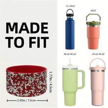 1pc Silicone Anti-Slip Protective Cover Sleeve For 20oz/30oz/40oz Tapered Bottom Tumblers