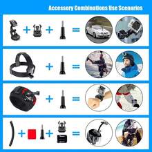 50 Pcs For Gopro Hero 13 12 10 11 12 9 Accessory Kit Bundle Chest Head Mount - màu đen - Xem 9