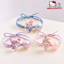 Sanrio 3 peças Sanrio Hello Kitty Faixa de Cabelo Doce, Corda de Cabelo Estilo Ins, Colorido KT Cat Kuromi Canela Cachorro Faixa de Borracha Pequena, Corda de Cabelo para Estudante, Grampo de Cabelo Pequeno com Cabeça de Princesa, Acessório de Cabelo, Adequado para Cabelo Diário, Maquiagem, Decoração de Banheiro, Acessórios para Casa, Presente Feminino, Aniversário, Dia das Mães, Dia das Crianças, Temporada de Formatura, Ação de Graças, Presente de Natal para Amigos e Família de Volta às Aulas