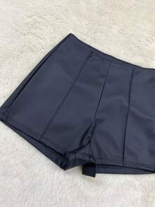 Kids And Youth Casual Girls Summer Shorts For Young Teens, Solid Black Color For All Styles, Versatile