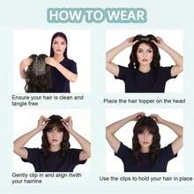 合成短款非洲卷发发片假发，带稀疏发片，增加发量，黑棕色卷发发片