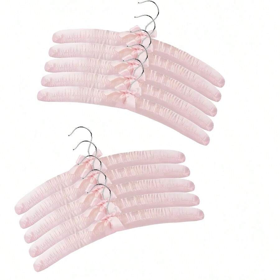Padded Hangers For Women Clothing Satin Hangers Padded Hanger For Sweaters Non Slip Padded Clothes Hanger - Pink - View 1