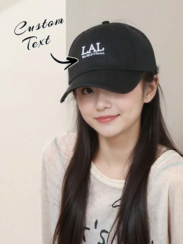 1pc Custom Baseball Cap, Couple Style, Sun Hat, Birthday Gift, Spring/Autumn, Oversized
