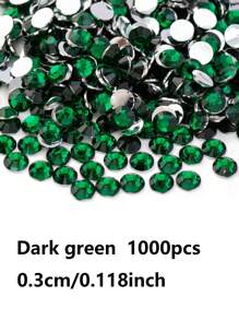 1000pcs-3mm Non-Thermal Repair Nail Art Silvery Base General Color Stick-On Diamonds, Flat Bottom Precious Stone Small Round Precious Stone DIY Nail Art Precious Stone, Mobile Phone Case Cup, Hair Accessories, Clothes, Shoes, Bags, Violent Bear Doll Accessories Precious Stone. Party Gift Decoration Art Ornaments
