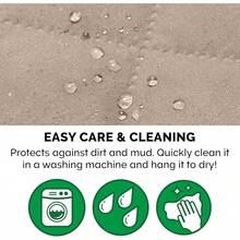 Funda de sofá Furhaven resistente al agua, reversible, con estampado de patas de polka, protector de muebles - Marrón galleta, sofá - Gris pata de lunares - Ver 11