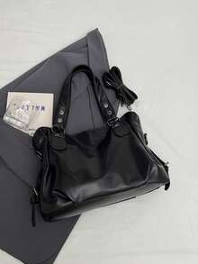 Retro Simple Large Capacity Fashion Student Office Commute Tote Bag