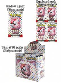 pokemon (Calidad básica de papel, solo para exhibición) Paquete de refuerzo de las Cartas Pokémon del Juego de Cartas Coleccionables de Pokémon Scarlet & Violet 151, colección de tarjetas, juguetes, regalo