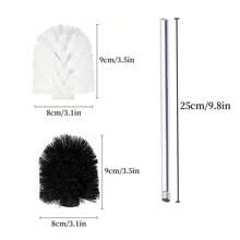 Toilet Brush With Holder, 360° Deep Cleaning Toilet, Compact Toilet Brush For Bathroom,Toilet Brush Cleaning With Durable Stiff Bristles For Bathroom, Toilet Brush With Soft Bristle,Waterproof, Anti Mold, Easy To Install, Easy To Use,For Hotel, Bathroom, Kitchen, Factory, School, Dormitory