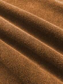 Casual Men's Washed-Out, Vintage-Style Crew Neck Top - Coffee Brown - View 4