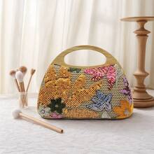 Women Straw Purse Evening Clutch Evening Bags For Party Wedding Cocktail Prom - 橘色 - 查看 1