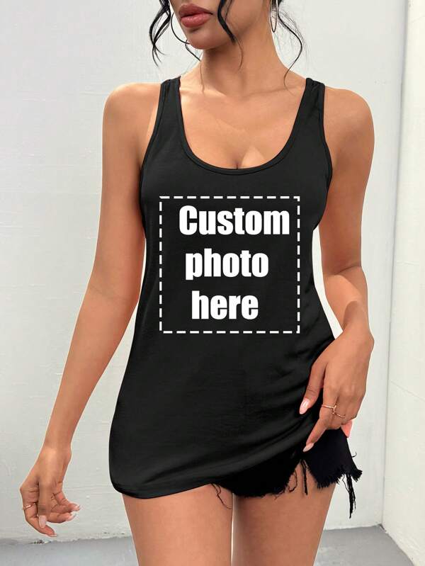 Customized Personalized Gifts, Customized, Single Ladies T-Shirt Vest Customization, Add Your Own Text/Picture (Badge Pattern/Company Logo/Family Portrait/Selfie) Design Your Own Personalized Print, Vest As A Gift For Girlfriend, Couple Dating Shirt, Sports Hoodie, Etc.