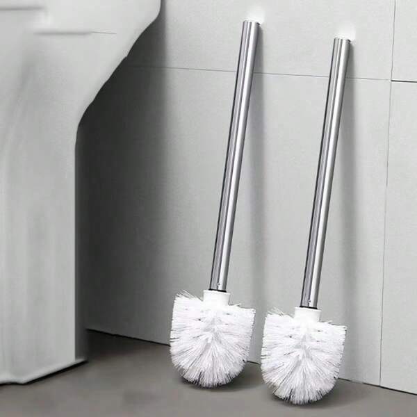 Cepillo de baño con soporte, limpieza en profundidad a 360° del inodoro, cepillo de baño compacto para el baño, cepillo de baño con cerdas rígidas duraderas para el baño, cepillo de baño con cerdas suaves, impermeable, anti moho, fácil de instalar, fácil de usar, para hotel, baño, cocina, fábrica, escuela, dormitorio
