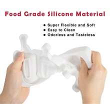 مجموعة قوالب المثلجات 2 قطعة، قوالب ثلج من السيليكون 4 تجاويف لصنع الكعك المثلجة البيضاوي الشكل مع 50 عيدان خشبية لصنع المثلجات DIY، شفاف