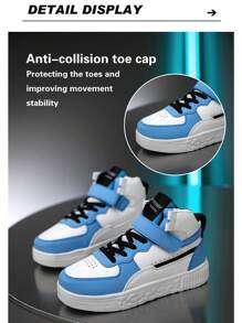 1 Paio di scarpe sportive alte per bambini, scarpe da skate nuove e migliorate, scarpe sportive casual, scarpe da corsa, versatili, alla moda e traspiranti, per ragazzi e ragazze