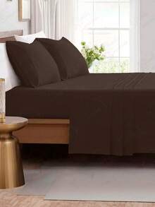 Premium Percal Flex Fitted Sheet - LC - Óxido marrón - Ver 3