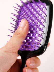 Kommen 5 件套发刷造型梳套装迷你空心发刷弯钩宽齿梳钢针梳双面发际线梳鼠尾后缘发刷，适合返校、旅行度假必备，女士发饰