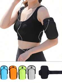 1 PIEZA Bolsa de brazo universal impermeable para teléfono móvil con cremallera de doble capa: La bolsa de brazo perfecta para deportes al aire libre para hombres y mujeres - Banda ajustable para correr, senderismo, ciclismo y talla grande! Almacena de forma segura tus teléfonos móviles, auriculares, pequeños cargadores.