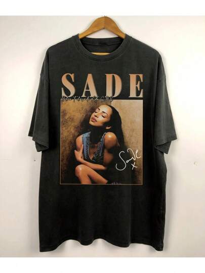 Men Plus Size Sade Helen Folasade Adu Signature Unisex Cotton T-Shirt 220g Big Size L-3XL 4XL 5XL