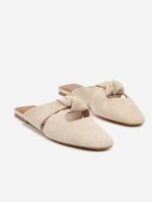 Chanclas decoradas con nudos - Beis - Ver 3