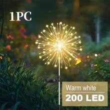 1PC Dandelion Gardening Landscape Outdoor Waterproof Fireworks Light Wedding Decoration Holiday Lawn Light 8 Lighting Modes Household Color, Warm White, White, 60/150/200/240LEDs Multiple Models Available