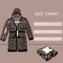 Bearberry Hooded Robe Cozy Leopard Robe Lightweight Soft Plush Bathrobe With Pockets For Women - Macan Tutul - View 3