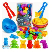 Sensory Early Education Montessori STEM Toys Set, Counting Toys Matching Games And Sorting Bowls Preschool Learning Activities Sorting Gifts(Packing Style Is Random) - Multicolor - View 5