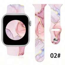 硅胶表带适用于 表带 40 毫米 44 毫米 46 毫米 45 毫米 41 毫米 49 毫米 38 毫米 40 毫米 42 毫米 Series 10 Ultra2 6 7 8 9 Se 表带 - 粉色 - 查看 8