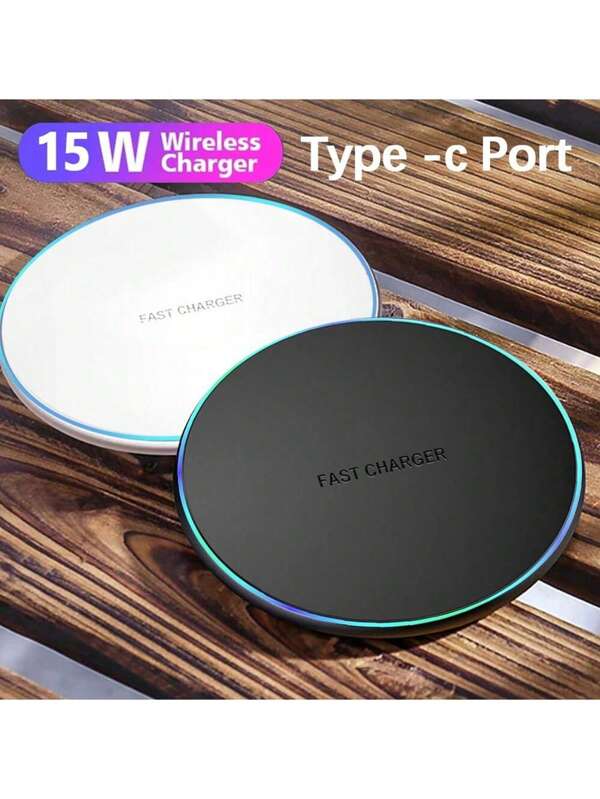 Carregador Sem Fio Rápido, Almofada de Carregamento Sem Fio Compatível com iPhone 16/15/14/13/12/SE/11/11 Pro/XS Max/XR/X/8, Air Pods, Carregador Sem Fio para Samsung Galaxy S23/S22/Note, Pixel/G8 7, Adequado para Escritório, Dormitório e Casa