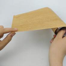 1pc 10cmx5m Self-Adhesive PVC Wallpaper Trim, Thickened Wood Grain Effect,Easy To Cut, With Wall Edge Guard For Living Room Bedroom Corner Decoration Door Frame, Window Sill, Baseboard & Wall Border Film Decorative Trim Sticker