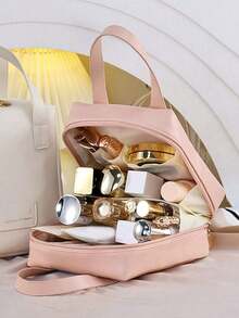 1pc Summer Travel Makeup Bag, Large-Capacity Waterproof Toilework Bag, Portable Hand-Held Storage Bag, Cosmetic Storage Bag, Suitable For Holiday Outings, Business Trips, Beaches, Schools, Beautiful Girls, Gifts For Mom, Gifts For Girlfriend, Festival Gifts, Birthday Gifts - Multicolor - View 6