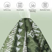 Green Boho Style Queen King Quilt Set Reversible Bohemian Strip Quilt Beddding Set, Soft And Lightweight Bedspread For All Season, Bed Coverlet With 2 Matching Pillow Shams (3 Pieces) - màu xanh lá - Xem 5