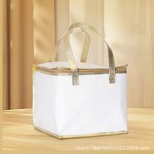 1 个隔热蛋糕袋，海鲜配送用保温袋，厚铝箔冷藏袋，便携式冷藏手提袋 - 彩色 - 查看 9