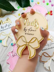 Personalized Custom Bow Manicurist Salon Ads, Manicure Props, Business Logos, Business Logos, Manicurist Gifts, Manicures, Social Media Pictures, Manicure Props,Multi-Functional,Ornamental,Letter,Solid Color,Exquisite,Stylish,Vintage,Modern,Colorful,Leisure,Basics,Casual,Soft,Unique,Customized,Personalized,Custom,Ideal Gifts For Her,Girlfriend,Her,Boyfriend,Friends