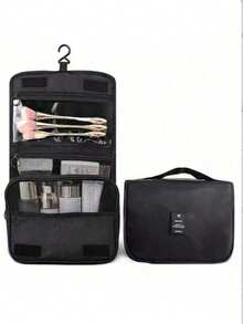 1个装挂钩化妆包多功能旅行化妆包大容量防水收纳化妆包洗漱包旅行必备包房间装饰，化妆包，梳妆台，化妆包，旅行必备，收纳包，储物包，化妆品收纳包，化妆包，洗漱包，桌面收纳包，化妆包，化妆袋，化妆收纳包，化妆配件，化妆袋，化妆包，梳妆台，化妆袋，旅行必备，化妆袋，梳妆配件，小化妆包，化妆包，大容量，大化妆包，圣诞礼物，化妆袋，旅行，女士旅行必备礼物，化妆袋，手拿包/小手提包，化妆品收纳包，化妆品整理包，化妆袋，化妆刷架，迷你化妆袋，大容量化妆袋，女士礼物，圣诞礼物，女士礼物创意 - 黑色 - 查看 1