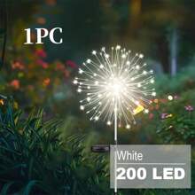 1PC Dandelion Gardening Landscape Outdoor Waterproof Fireworks Light Wedding Decoration Holiday Lawn Light 8 Lighting Modes Household Color, Warm White, White, 60/150/200/240LEDs Multiple Models Available