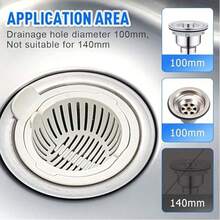 2pcs Easy Open Sink Strainer Kitchen Bathroom Drain Basket Trash Strainer Drain Hair Collector Prevent Clogged Sewer Drain Cover