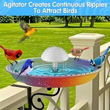 Water Agitator For Bird Bath, Battery Birdbath Water Circulator, Waterproof And Quiet, Energy Saving Bird Bathtub Mixer For Patio Garden Pond Decoration - Multicolor - View 9