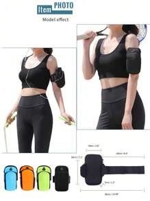 1 PIEZA Bolsa de brazo universal impermeable para teléfono móvil con cremallera de doble capa: La bolsa de brazo perfecta para deportes al aire libre para hombres y mujeres - Banda ajustable para correr, senderismo, ciclismo y talla grande! Almacena de forma segura tus teléfonos móviles, auriculares, pequeños cargadores.