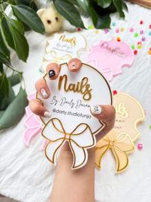 Personalized Custom Bow Manicurist Salon Ads, Manicure Props, Business Logos, Business Logos, Manicurist Gifts, Manicures, Social Media Pictures, Manicure Props,Multi-Functional,Ornamental,Letter,Solid Color,Exquisite,Stylish,Vintage,Modern,Colorful,Leisure,Basics,Casual,Soft,Unique,Customized,Personalized,Custom,Ideal Gifts For Her,Girlfriend,Her,Boyfriend,Friends