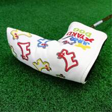 Dog Mallet Putter Cover Design For Golf Heel Shaft/Center Shaft And Many Styles Dog Design Blade Putter Headcover PU Leather Hook And Loop Closure