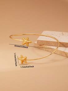 1 pulseira de estrela do mar para mulheres, faixa de braço minimalista dourada, joia vocacional para mulheres