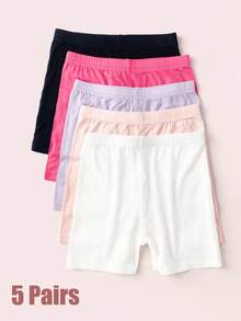5 chiếc quần legging bó sát cho bé gái, nhẹ và thoải mái, thích hợp mặc mùa hè, giúp tránh lộ hàng ngoài ý muốn. - Nhiều màu - Xem 8