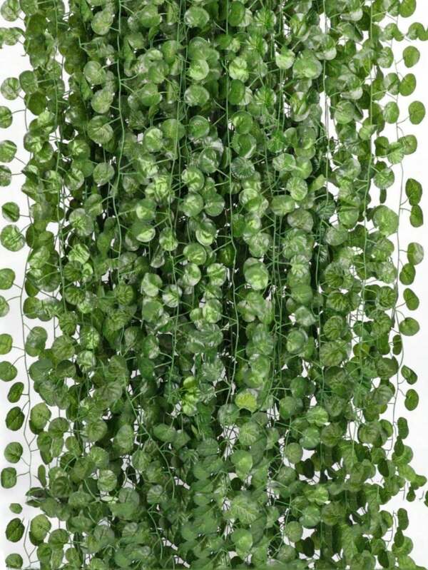 1/6/12 piezas Enredaderas falsas de 48 m con hojas para dormitorio, guirnalda de hiedra artificial, hojas de hiedra artificial, guirnaldas de plantas verdes artificiales, enredaderas colgantes para decoración de habitación, boda, pared, interior y exterior