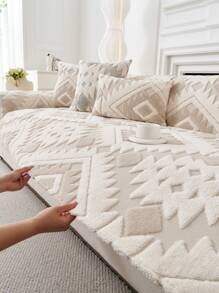 1pc All Season Sofa Cushion Cover, Warm Thickened Sofa Seat Protector, Modern Minimalist Anti-Slip Sofa Slipcover, Dust-Proof And Washable, Soft And Fade-Resistant, Pet-Friendly, Fits L-Shaped Sofa And 1/2/3/4 Seater Sofa