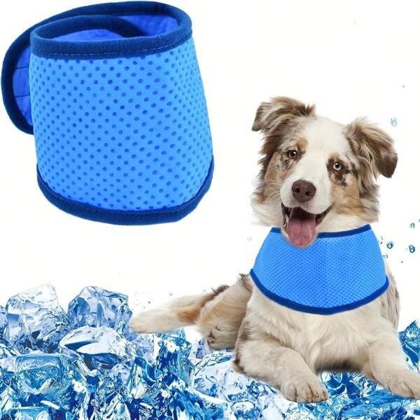 1pc Cooling Bandana & Collar For Dogs, Pet Cooling Clothes, Cat And Dog Cooling Scarves, Summer Cool Scarves, Cooling Collars, Summer Outdoor Essentials, Dog Cooling Vest, Suitable For All Breads