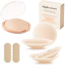CZNipple Covers  Nipple Cover With Storage Box UltraThin Reusable Nipple Cover Two Pairs 1613 - As Pic - View 1